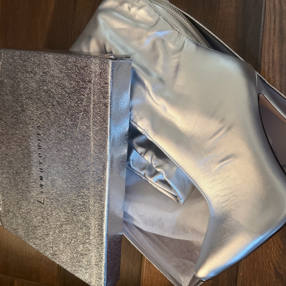 NEVER WORN Elegant Silver Over-the-Knee Boots - Picture 2 of 5
